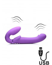 Strapon Senza Lacci Gonfiabile con Telecomando Viola