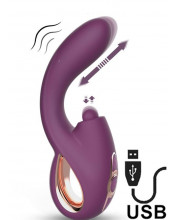 Vibratore Vinca con Effetto Spinta e Stimolazione Clitoridea 14 x 3,6 cm