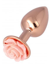 Plug Anale N.28 con Rosa Taglia M 8,3 x 3,4 cm