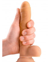 Fallo Realistico Ricurvo Sean con Testicoli 19 x 3,3 cm. color Carne