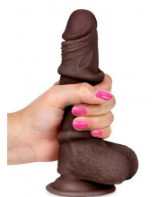 Fallo Ultra Realistico Slidy in Dual Density con Pelle Scorrevole 17 x 3,7 cm. Africano