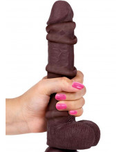 Fallo Ultra Realistico Slidy in Dual Density con Pelle Scorrevole 22 x 4,5 cm. Africano