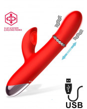 Vibratore Rabbit Divya con Effetto Spinta e Pulsazione Ricaricabile USB