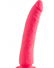 Dildo realistico Silicone E11 19 x 4,3 cm con Ventosa Fucsia