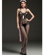 Catsuit Tuta Sexy con Apertura "JENNIFER" Taglia Unica Elasticizzata (36-48)