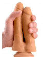 Fallo Realistico Doppio Twin Double 13 x 3,5 cm. color Carne