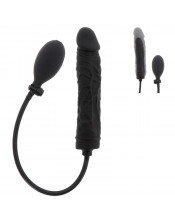 Plug Anale Gonfiabile Realistico 18-21,5 cm x 3,5-6 cm Silicone Nero