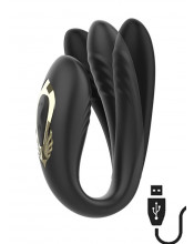 Vibratore Per Coppia Rotante Nero Con Telecomando