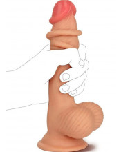 Dildo con Pelle Scorrevole Doppio strato 17 x 3,5 cm. Michael