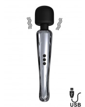 Massaggiatore Wand di Lusso Ibiza Argento Ricaricabile con USB