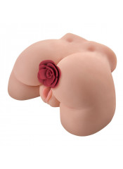 Rose Butt Plug - Cuneo Anale in Silicone con Butt Rose 10,7 x 3 cm. Rosso
