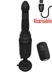 Dildo a Percussione Vibrante Riscaldante 15 x 3,5 cm.