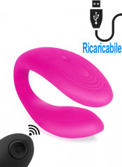 Roomie - Vibratore per Coppia con Telecomando Wireless in Silicone Rosa Ricaricabile USB