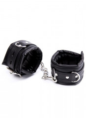 Costrittivi Regolabili in Ecopelle Nera con Imbottitura Interna 38 x 6 cm.
