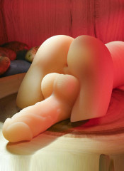 Masturbatore a Forma di Sedere Maschile con Fallo Realistico Color Carne - 1 Kg