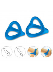 Cockring Anello Doppio in Silicone Blu