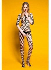 Bodystocking Sensuale "MIA" Taglia Unica Elasticizzata (36-48) Nero