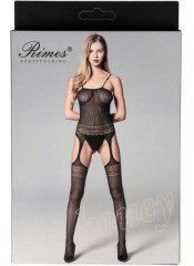 Bodystocking Sensuale "ARIA" Taglia Unica Elasticizzata (36-48) Nero