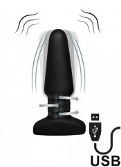 Plug Anale Vibrante con Effetto Leccata di Ano Ricaricabile USB 12 x 4 cm