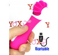 Omaggio lingue lecca clitoride in silicone magenta ricaricabile USB