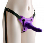 OMAGGIO Strap On per Donna Regolabile Fallo Viola 14 x 3,5 cm.