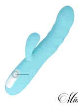 Vibratore Rabbit Mia Eiffel Rotante e con Stimolazione Clitoridea Turchese 21 x 3,5 cm USB