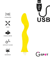 Vibratore Punto G Gavyn in Silicone Flessibile 20 x 3 cm. Giallo Ricaricabile