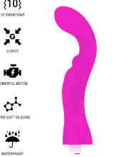 Gregory - Vibratore Punto G in Silicone Flessibile 20 x 3 cm. Fucsia Ricaricabile